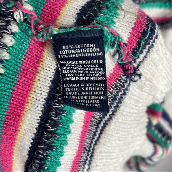 🍋American Living 3/4 sleeve striped sweater - Picture 4 of 6